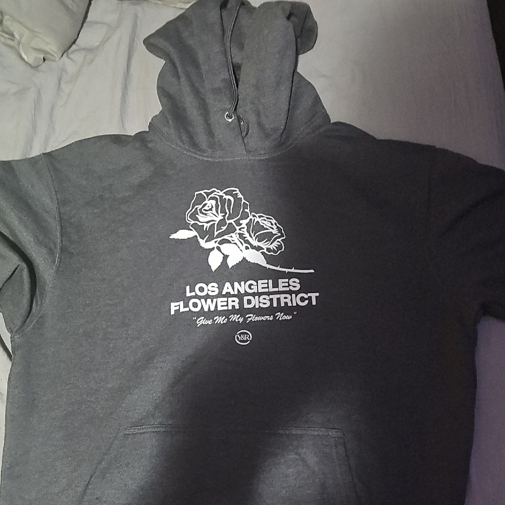 Gray Los Angeles Flower District Hoodie